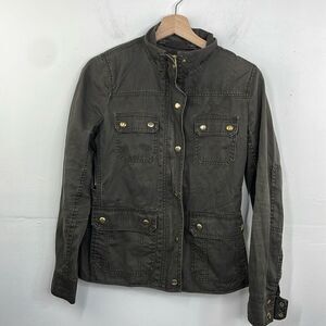 J.Crew Relaxed Boyfriend Field Jacket Mossy Brown Green Women’s XS Y2K